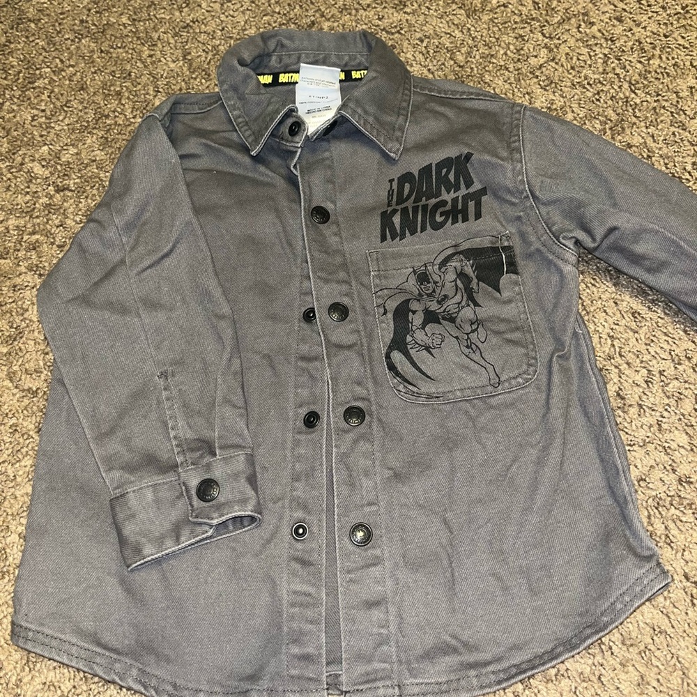 Batman Gray Blazer with Graphic Design